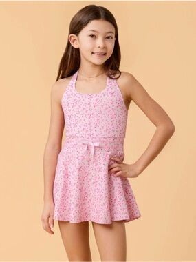 NWT! Blogilates Girls’ Mommy & Me Game Set Match Dress Pink Floral Size L(10/12)